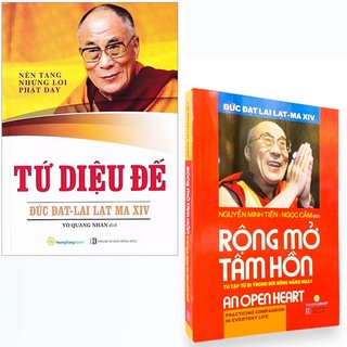 Sách - combo đức đạt lai lạt ma: tứ diệu đế + rộng mở tâm hồn - tu tập từ bi trong đời sống hằng ngày