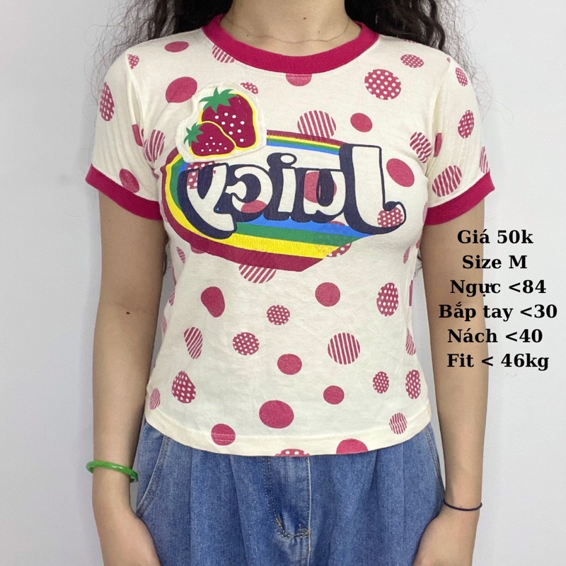 Áo baby tee 2hand, cute, kidcore
