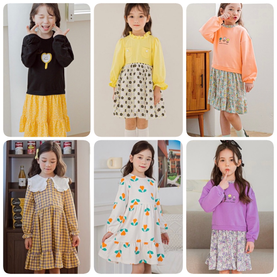 Váy da cá Lilipurri nhiều hình size 110 - 150 - Bảng màu 1