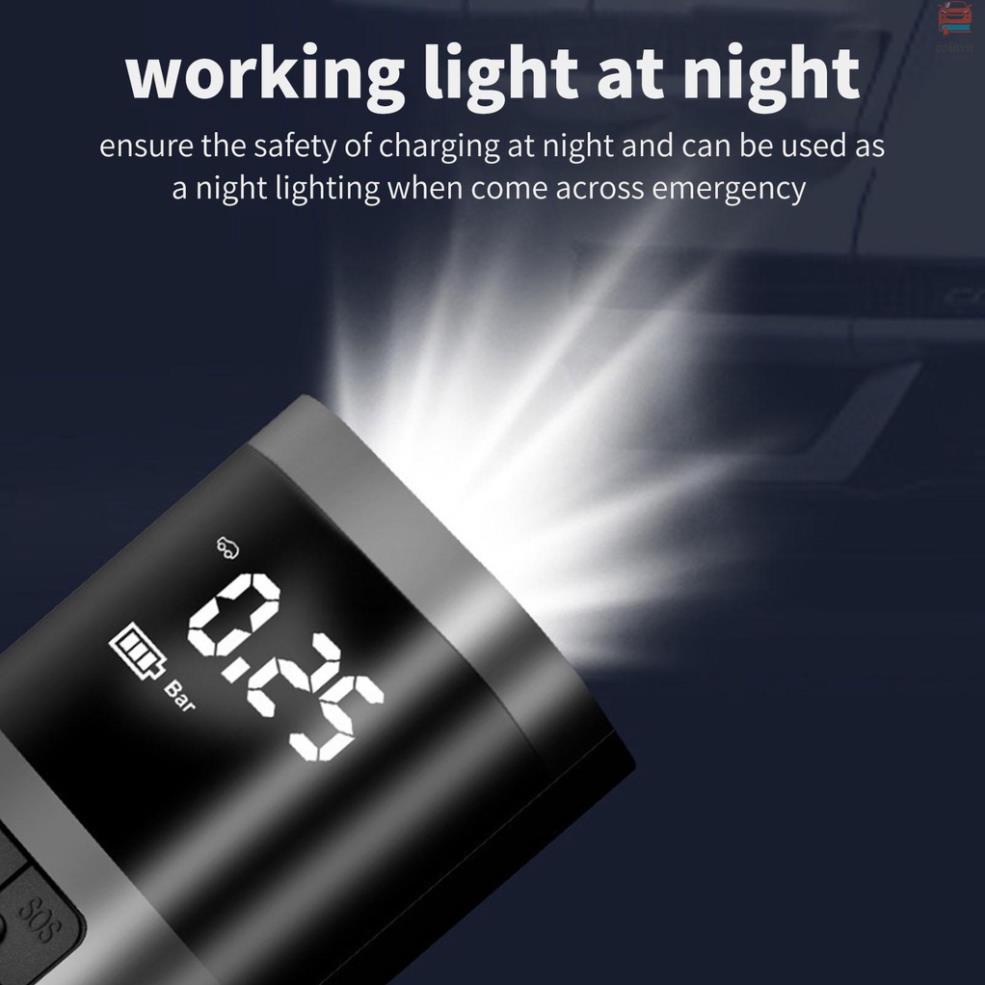 Máy Bơm Hơi Lốp 6000mah  Xe Hơi / Xe Máy / Xe Đạp Điện Không Dây Đa Năng