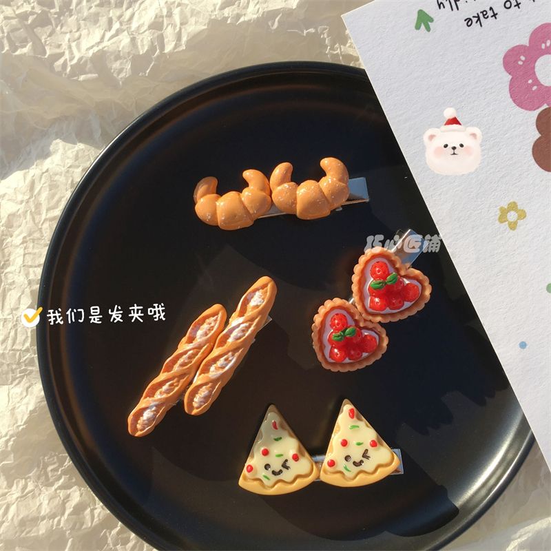 Kẹp Tóc Hình Bánh Quy / Tráng Miệng Hoạt Hình Dễ Thương Cho Bé Gái