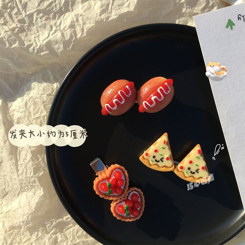 Kẹp Tóc Hình Bánh Quy / Tráng Miệng Hoạt Hình Dễ Thương Cho Bé Gái