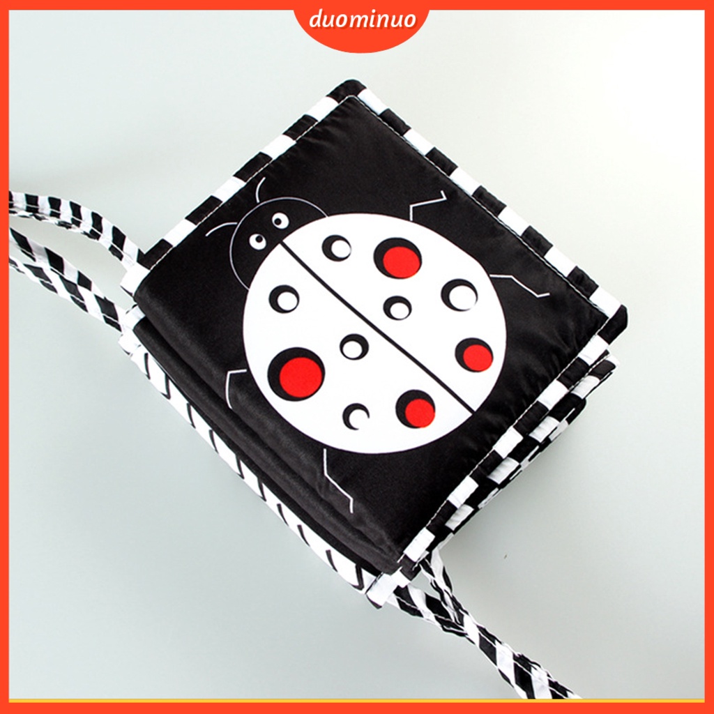 Sách Vải Mềm Họa Tiết Hoạt Hình Màu Trắng Đen Phát Triển Trí Thông Minh Cho Bé