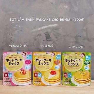 Bột làm bánh pancake hotcake muffin wakodo cho bé ăn dặm từ 9 tháng tuổi