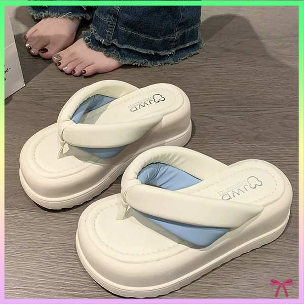 Dép Xỏ Ngón Đế Dày Tăng Chiều Cao Thời Trang Cho Nữ