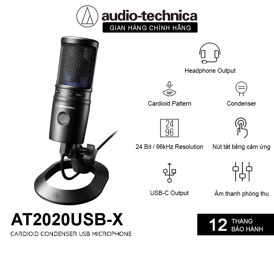 Microphone Audio-technica AT2020USB-X - Hàng Chính Hãng