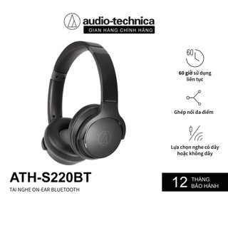 Tai nghe Bluetooth Audio-Technica S220BT|60H Sử Dụng|Bluetooth 5.0|Kết Nối 2Thiết Bị|Hàng Chính Hãng