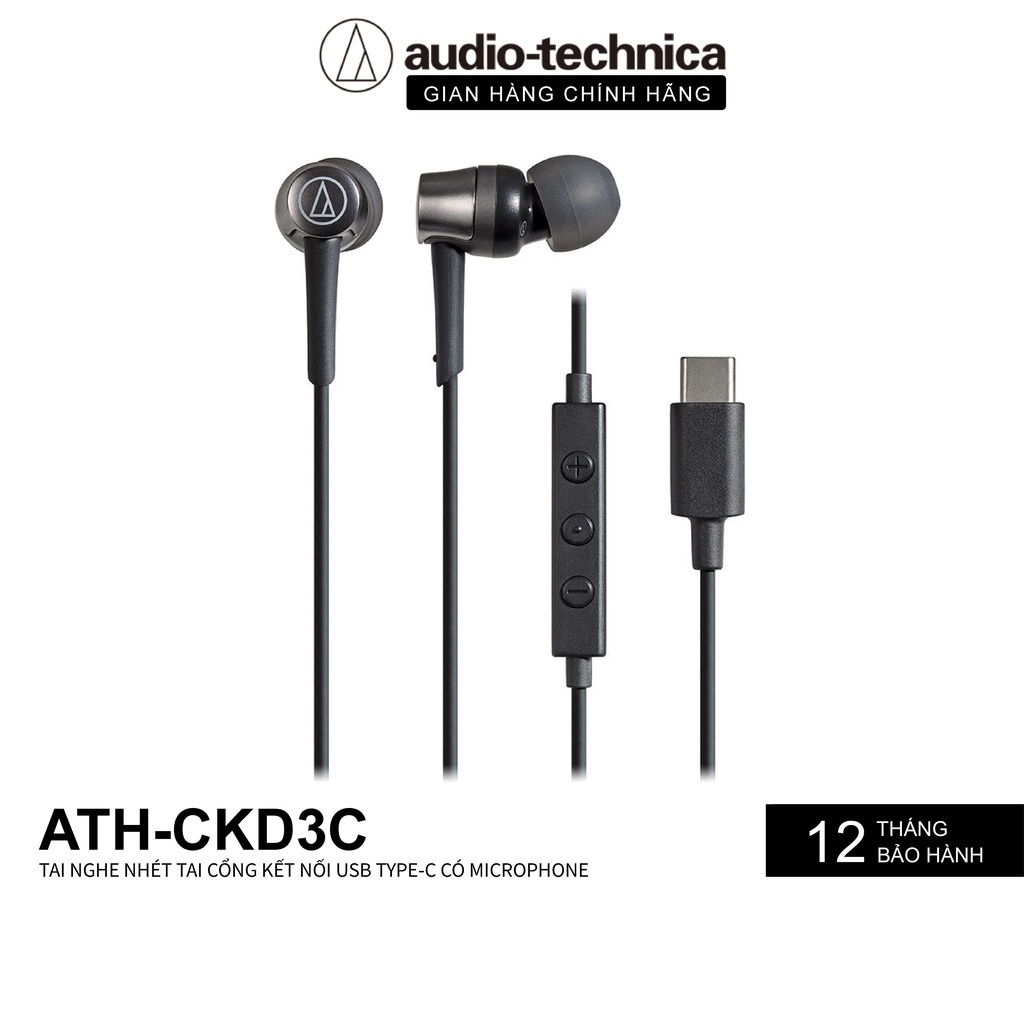 Tai Nghe Nhét Tai Có Dây Audio Technica ATH-CKD3C Cổng Cắm USB-C – Hàng Chính Hãng