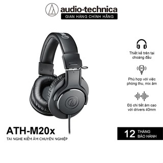 [Chính Hãng] Tai Nghe Kiểm Âm Audio Technica ATH-M20x - Giá rẻ, Chuyên nghiệp