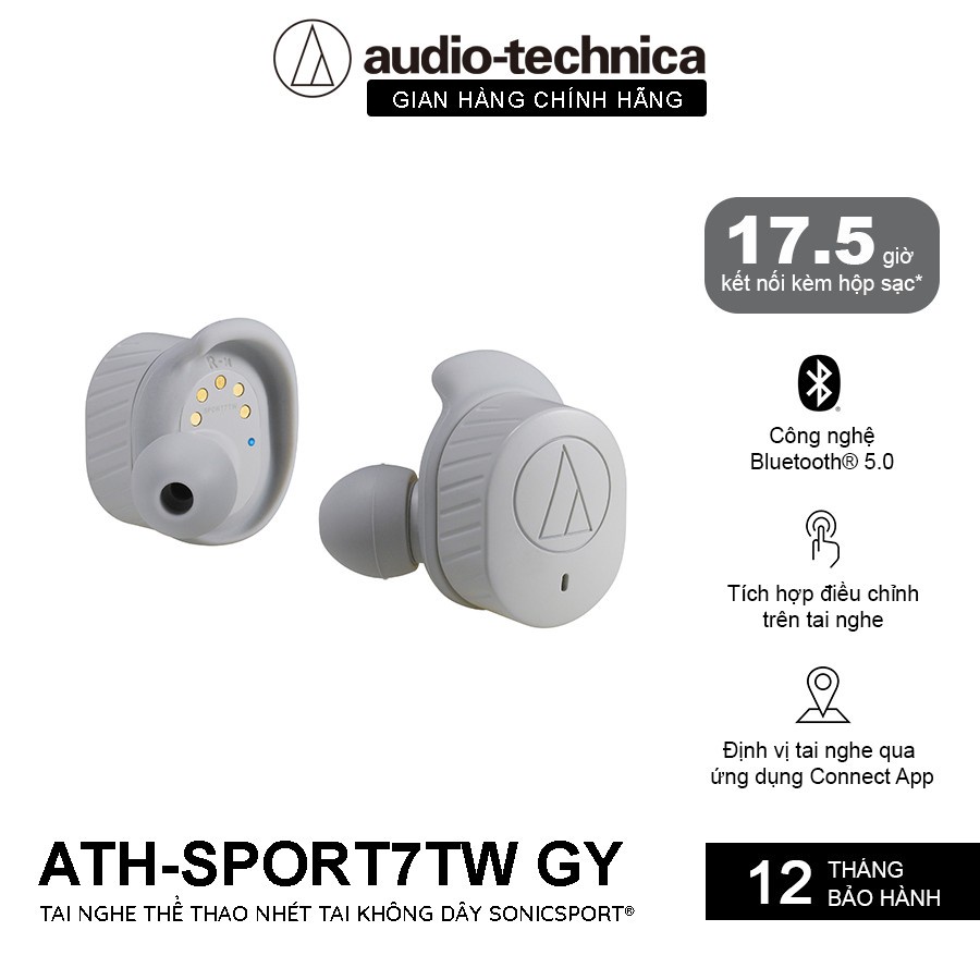 Tai Nghe Sonic Sport True-Wireless Audio-Techncia In-ear ATH-SPORT7TW - Hàng Chính Hãng