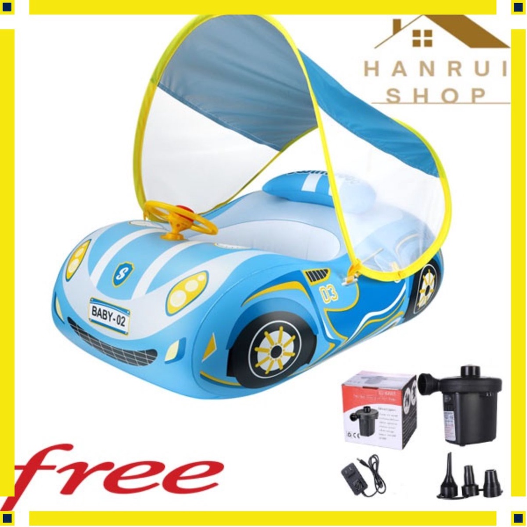 Phao Bơi Siêu Xe Có Mái Che Cho Bé SwimBoBo Sports Car Cover ⚜️TThome⚜️