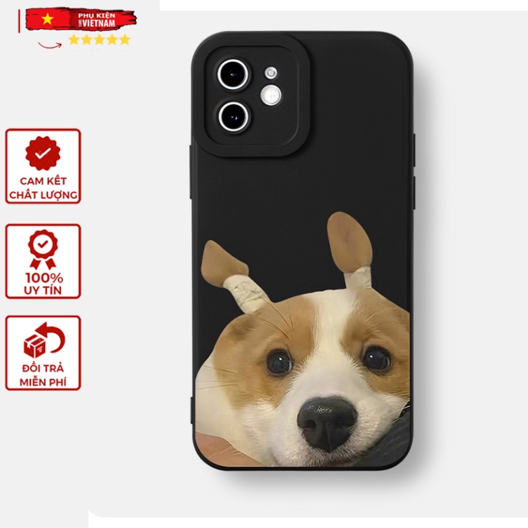 Ốp lưng viền vuông iphone 6/ 7/ 8 PLUS/ X/ XSMAX/ 11/ 12/ 13/ 14 PRO/ PLUS/ MAX CHÓ MÈO TAI THỎ