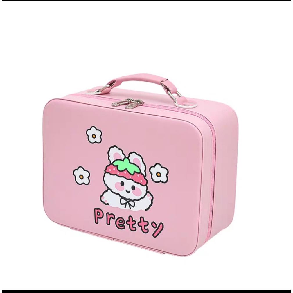 Cốp đựng mỹ phẩm hình gấu cute kèm gương