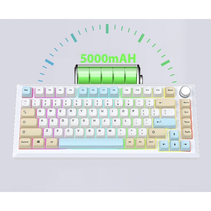 KIT Bàn Phím Cơ Dk75, 3 Mode Kết Nối, Led RGB, Gasketmount