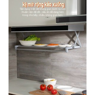 Kệ để đồ nhà bếp đa năng 1 tầng gắn tủ gấp gọn tiện lợi