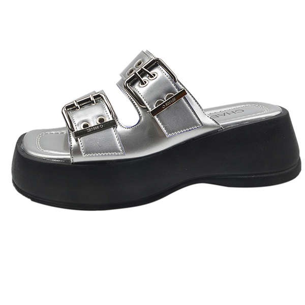 Dép sandal đế dày Dép lê khóa thắt lưng nữ