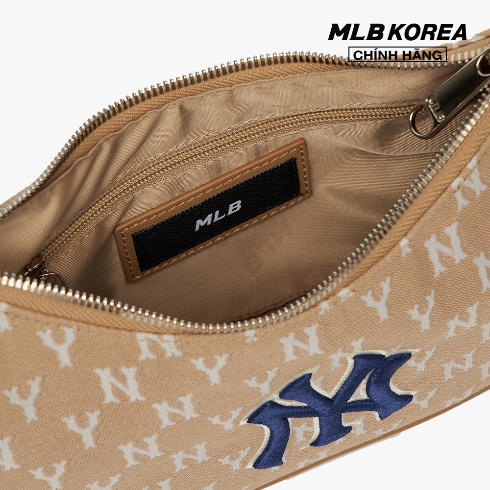MLB - Túi đeo vai chữ nhật Monogram Jacquard Hobo 3ABQS012N-50BGD