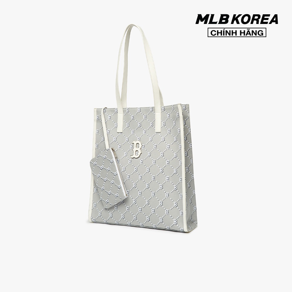 MLB - Túi tote chữ nhật Monogram Diamond Jacquard 3AORM012N-43GRS