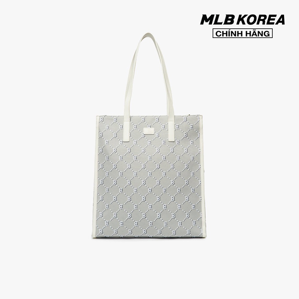 MLB - Túi tote chữ nhật Monogram Diamond Jacquard 3AORM012N-43GRS
