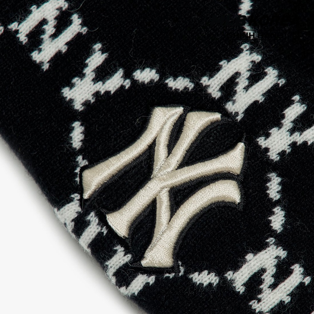 MLB - Nón len thêu logo Dia Monogram Beanie 3ABNMM126-50BKS