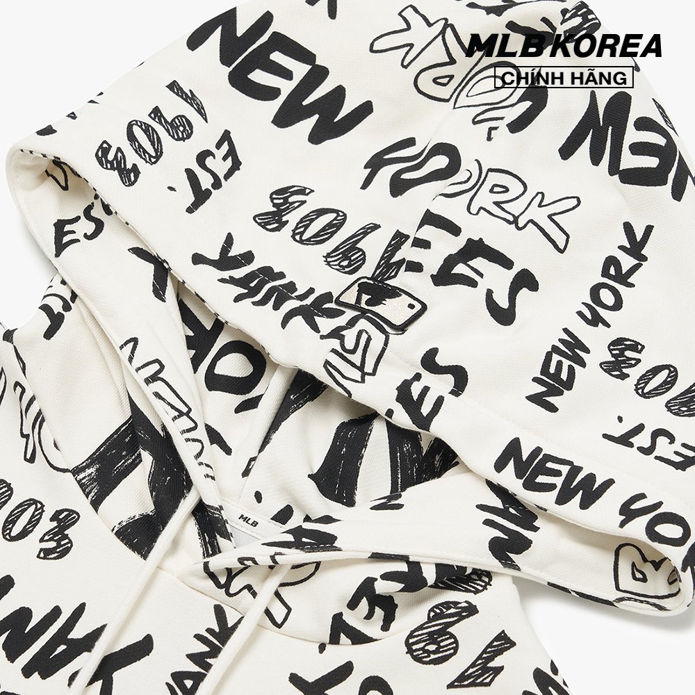 MLB - Áo hoodie tay dài phối mũ Grafitti Allover Overfit 3AHDZ0124-50IVS