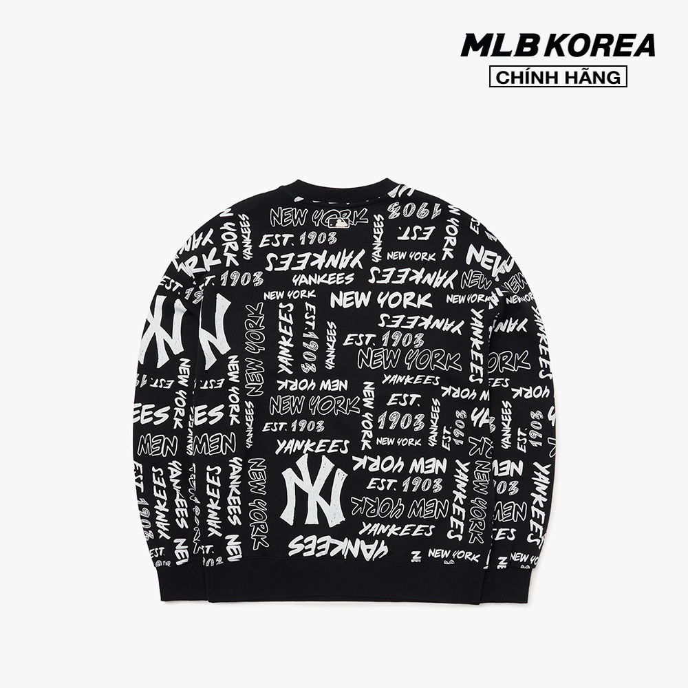 MLB - Áo sweatshirt tay dài cổ tròn Grafitti Allover Mega Overfit 3AMTZ0124-50BKS