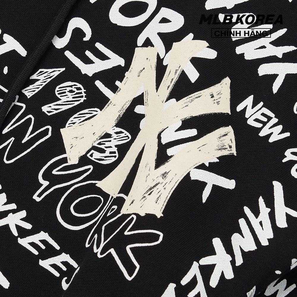 MLB - Áo hoodie tay dài phối mũ Grafitti Allover Overfit 3AHDZ0124-50BKS