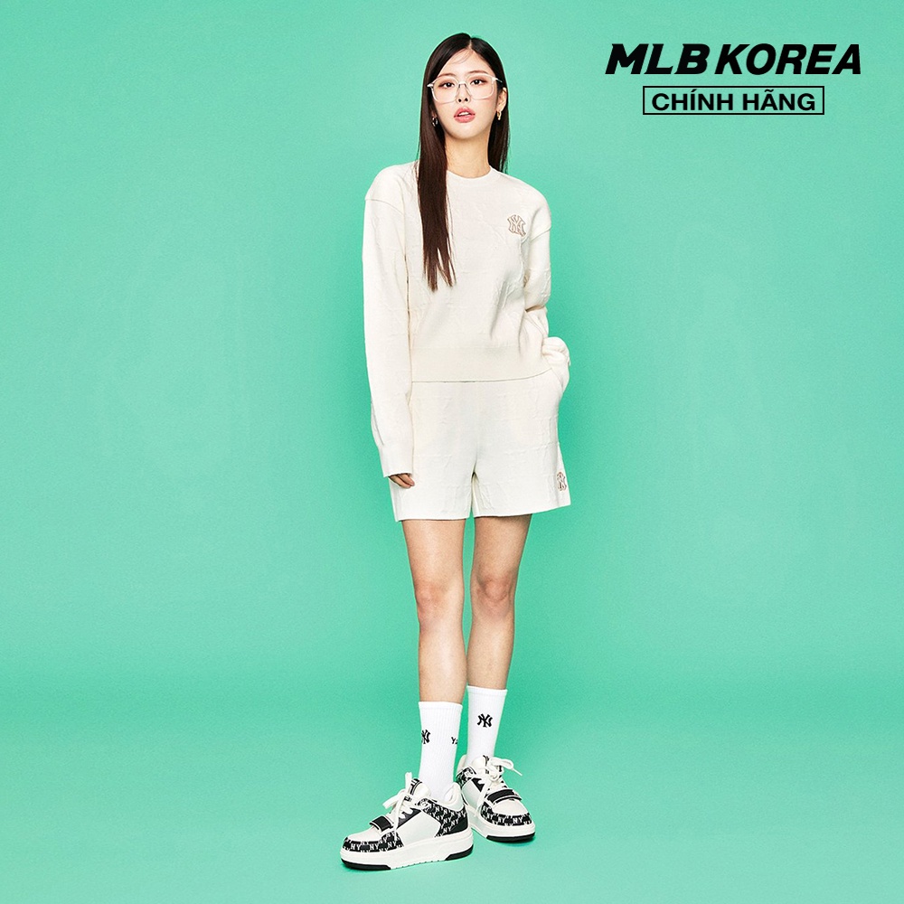 MLB - Giày sneakers unisex cổ thấp Chunky Liner Mid Classic Monogram 3ASXLM13N-50BKS