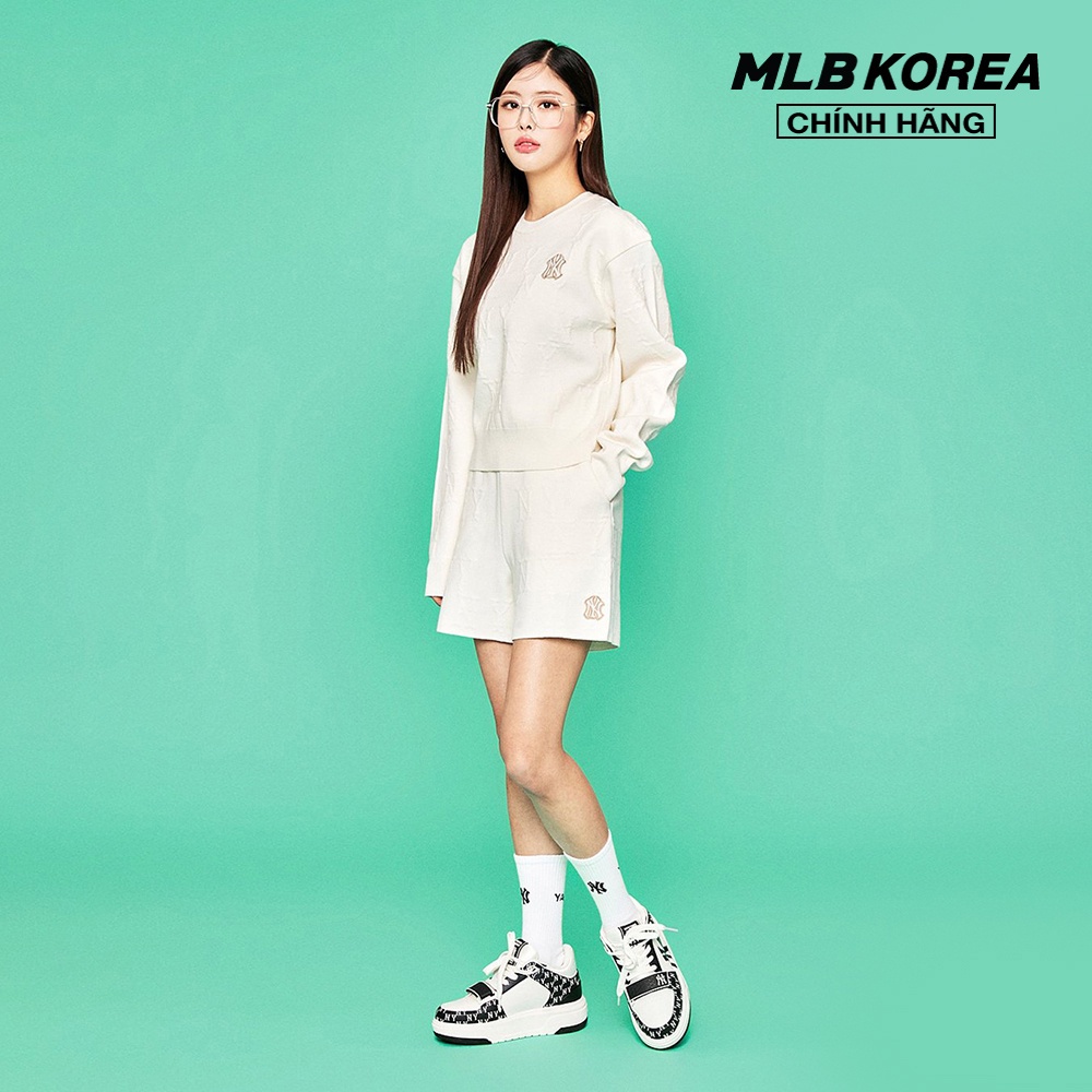 MLB - Giày sneakers unisex cổ thấp Chunky Liner Mid Classic Monogram 3ASXLM13N-50BKS