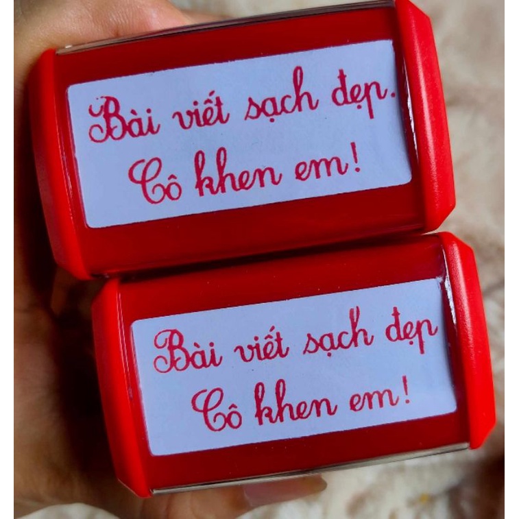 Dấu nhận xét " Bài viết sạch đẹp. Cô khen em"