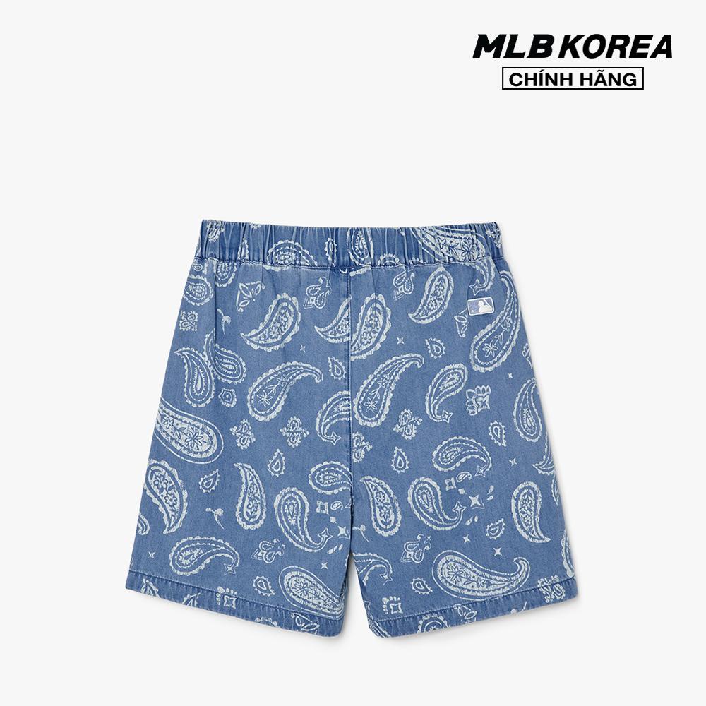 MLB - Quần shorts jeans nam lưng thun thời trang 3LDPI0133-50SBL
