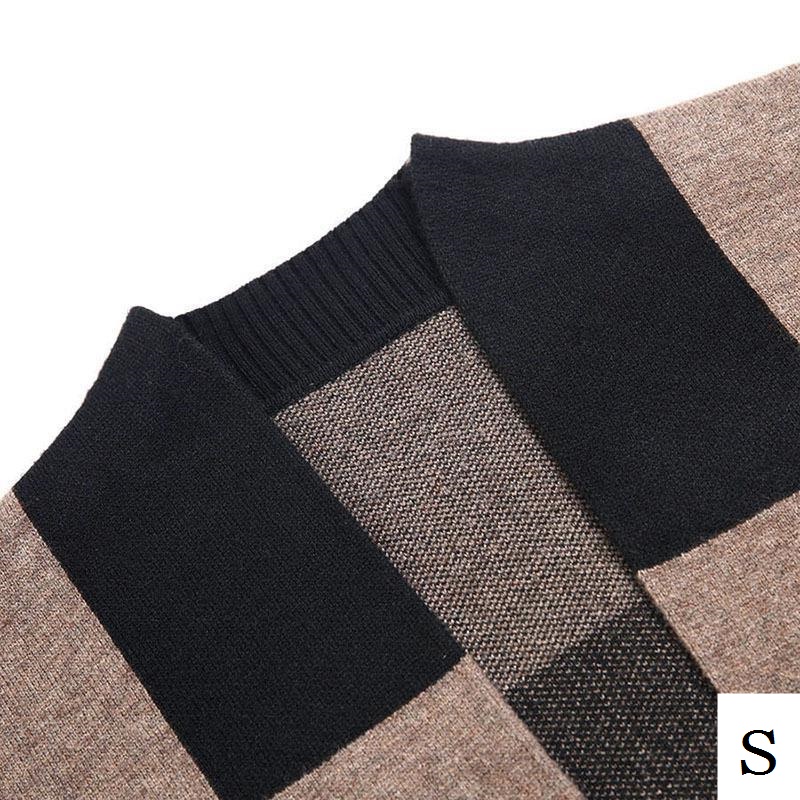 Áo Khoác Cardigan Dệt Kim Họa Tiết Kẻ Sọc Phong Cách Hàn Quốc Thời Trang Thu Đông Mới Cho Nam Trung Niên