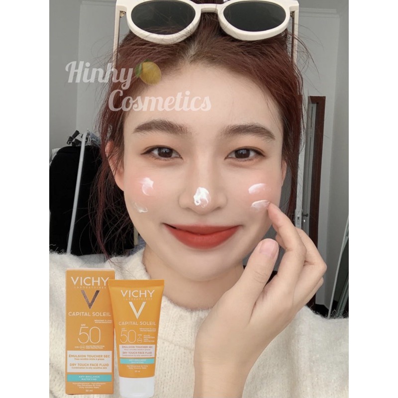 Kem Chống Nắng Vichy Capital Soleil Anti Brillance SDF 50 UVA+UVB 50ml dành cho da dầu , da mụn nhạy cảm - chính hãchuẩn