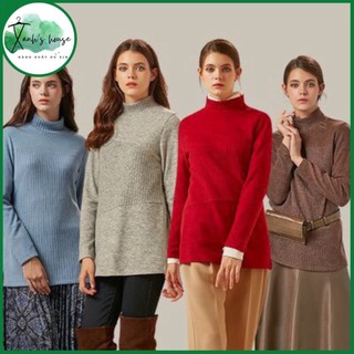 Áo len dáng dài cho nữ xuất Hàn cực đẹp chất len nhung mềm mịn nhẹ tênh XanhHouse