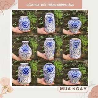 Lọ hoa gốm sứ vẽ - bình hoa gốm sứ bát tràng - dùng cho trang trí nội thất - gốm hoa - văn phòng
