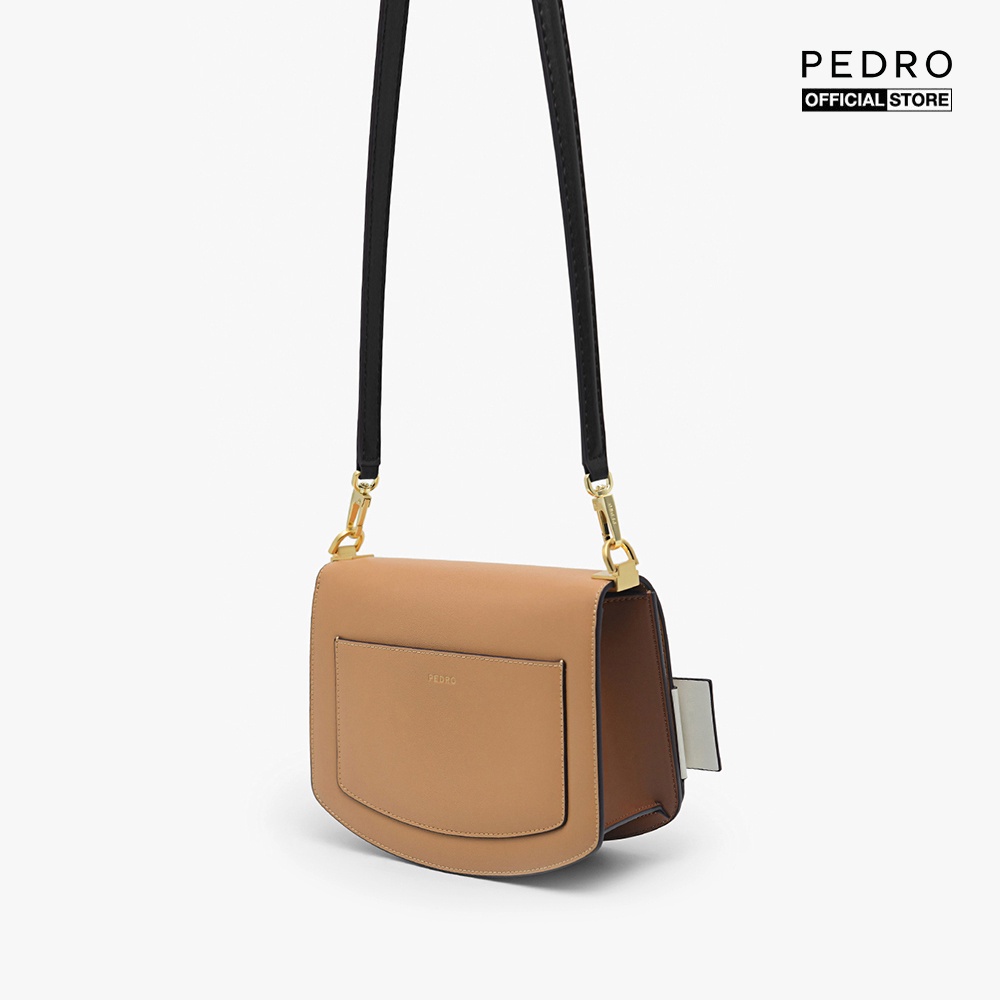 PEDRO - Túi đeo vai nữ hình thang Front Flap Octagon Buckled PW2-76390074-24