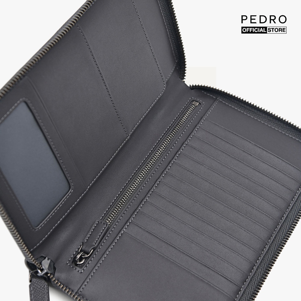 PEDRO - Ví nam cầm tay dáng dài phối zip hiện đại PM4-36500016-66