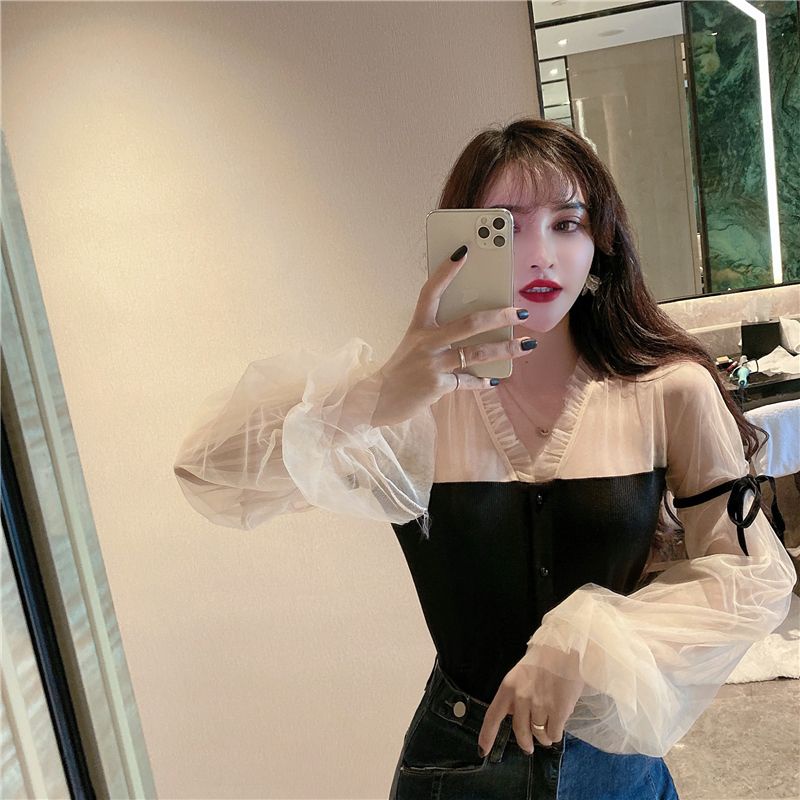 Jiashucheng Áo Dệt Kim Tay Phồng Ngắn Nhấn Eo Phong Cách Hoàng Gia Mùa Xuân Hợp Thời Trang Cho Nữ