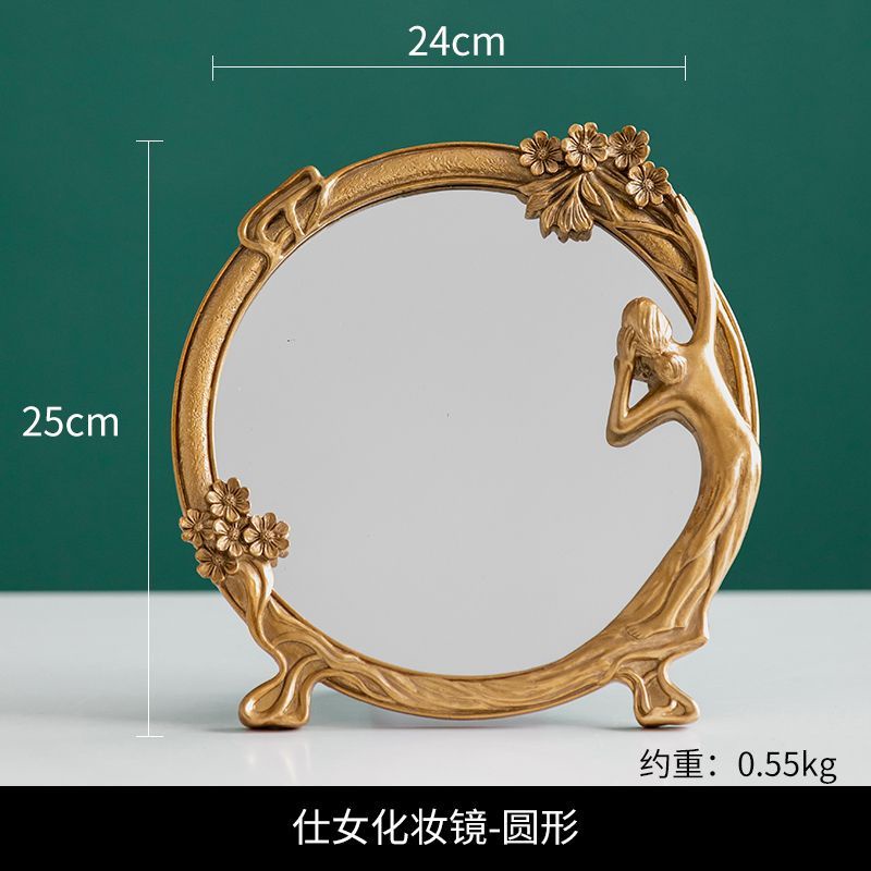 Gương Trang Điểm Để Bàn Phong Cách Châu Âu Cổ Điển Sang Trọng Mi