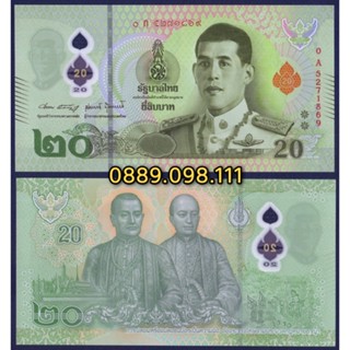 ThaiLand mệnh giá 20 baht Thái Lan polymer