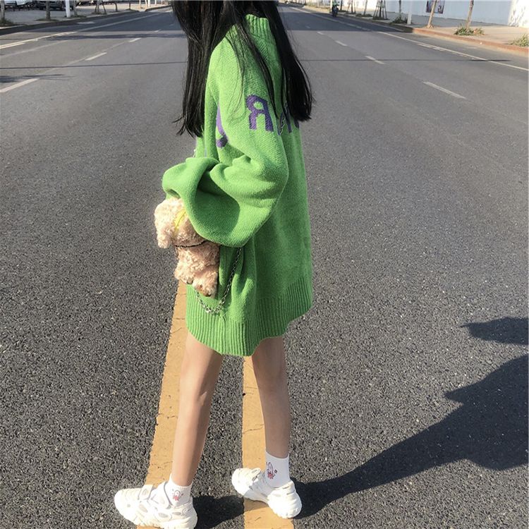 Jiashucheng Áo Sweater Cổ Tròn Dáng Rộng Phong Cách Harajuku Hàn Quốc Thời Trang Thu Đông Mới Cho Nữ