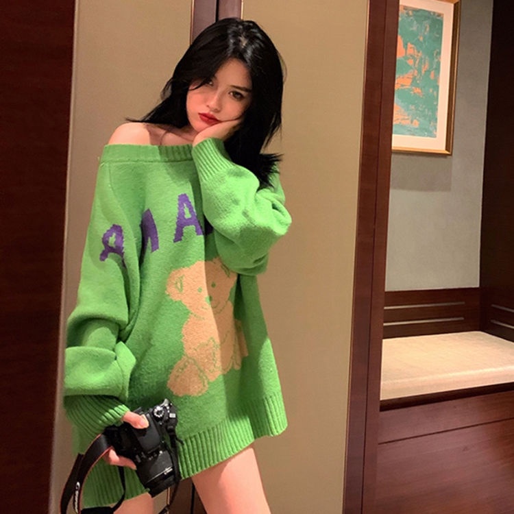 Jiashucheng Áo Sweater Cổ Tròn Dáng Rộng Phong Cách Harajuku Hàn Quốc Thời Trang Thu Đông Mới Cho Nữ