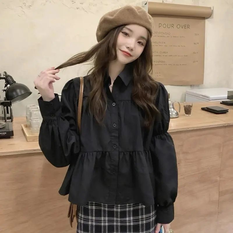 Jiashucheng Áo Sơ Mi Dài Tay Phong Cách Pháp Thời Trang Xuân Thu Mới Cho Nữ