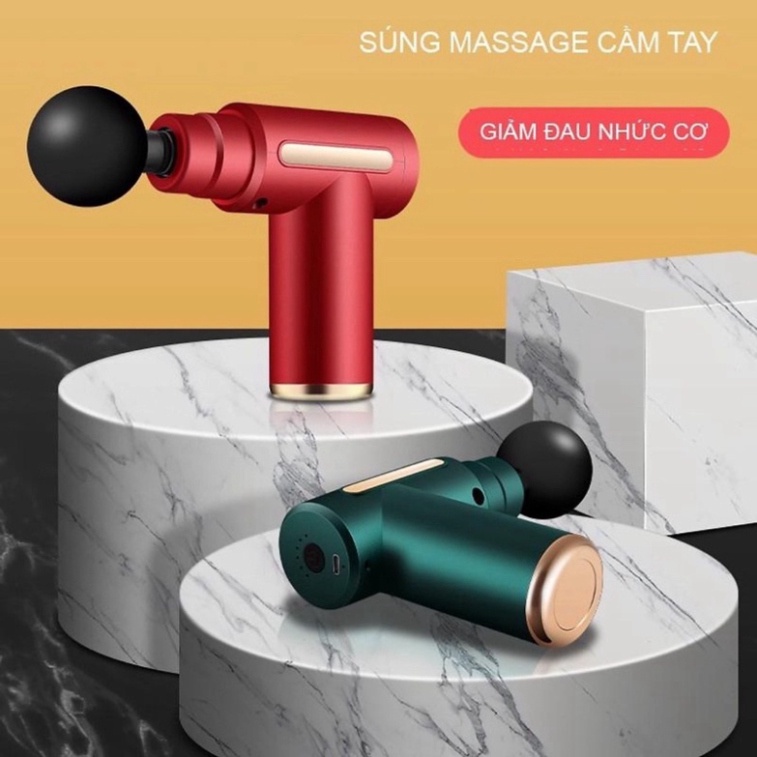 Máy massage cầm tay mini đa năng Súng mát xa cổ vai gáy giảm co cứng cơ