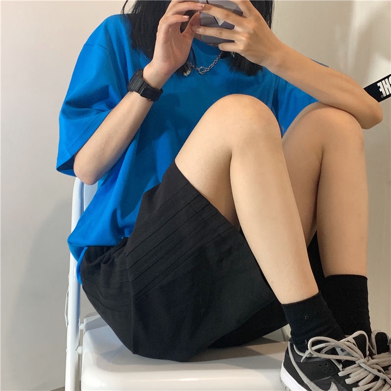 Jiashucheng Quần Short Lưng Cao Dáng Rộng Phong Cách Đường Phố Thời Trang Mùa Hè Mới Cho Nữ