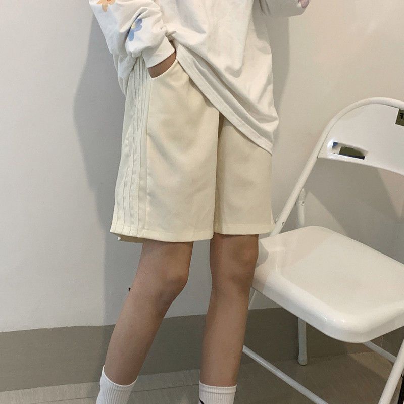 Jiashucheng Quần Short Lưng Cao Dáng Rộng Phong Cách Đường Phố Thời Trang Mùa Hè Mới Cho Nữ