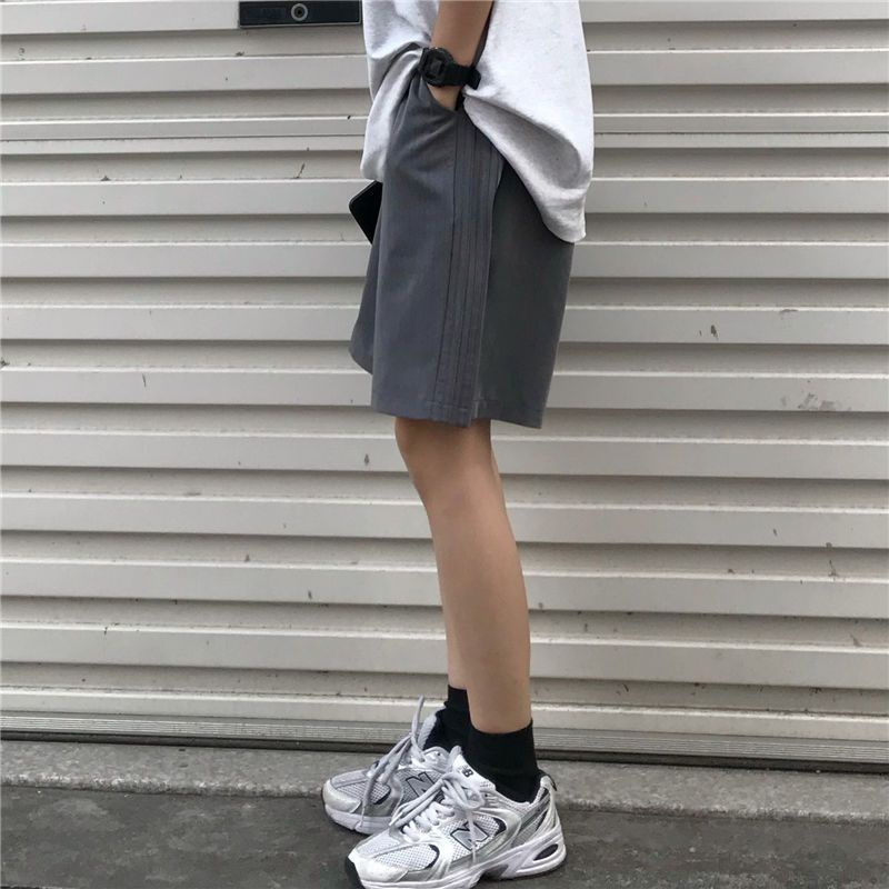 Jiashucheng Quần Short Lưng Cao Dáng Rộng Phong Cách Đường Phố Thời Trang Mùa Hè Mới Cho Nữ