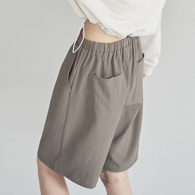 Jiashucheng Quần Short Thể Thao Dáng Rộng Mỏng Phong Cách Hàn Quốc Thời Trang Mùa Hè Hàng Mới Dành Cho Bạn Nữ