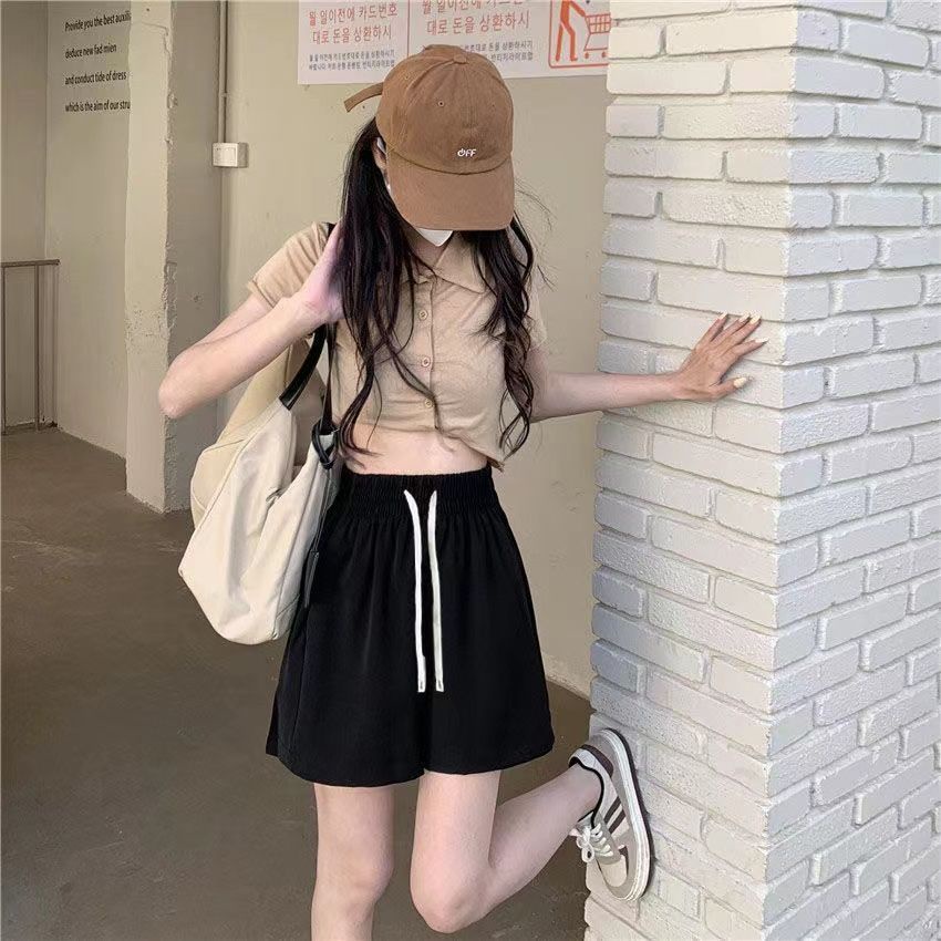 Jiashucheng Quần Dài Ống Rộng Lưng Cao Phong Cách Hàn Quốc Thời Trang Mùa Hè 2023 Mới