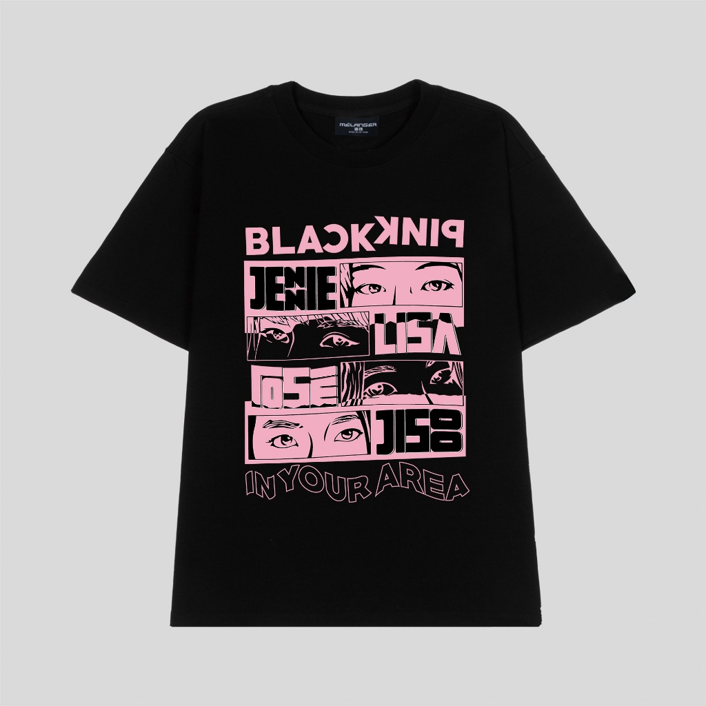 Áo thun tay lỡ Nam,Nữ Mélanger BlackPink/ Born Pink Art oversize cotton, cổ bo tròn 240gsm thoáng mát